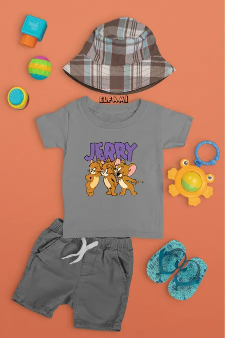 T-shirt imprimé Jerry Detail pour filles/garçons