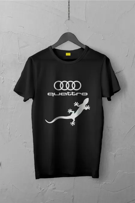 Audi Quattro Tasarımlı Tshirt , Unisex Premium, Çatlama Solma Yapmaz / Otomobil