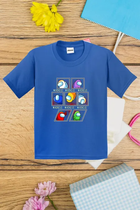 T-shirt imprimé pour enfants avec personnages Among Us