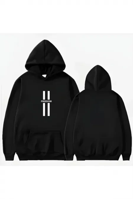 FREEDOM PRINTED HOODED SWEATSHIRT