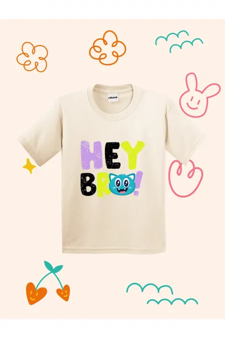 Hey Bro Design Kids T-shirt