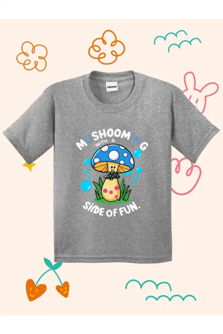 Mushroom Print Kids T-shirt