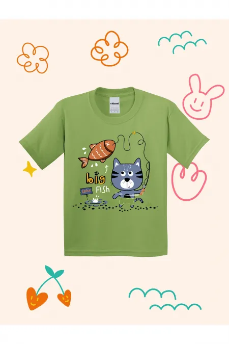 Big Fish Lake Design Kids T-shirt