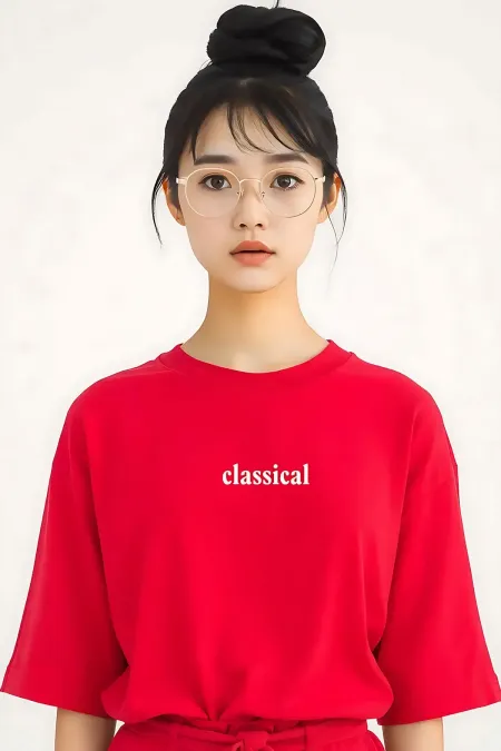 Unisex Classical Printed Oversize T-shirt