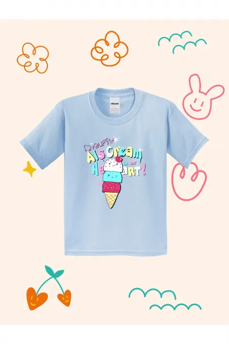 Kids' T-shirt with Favorite Ice Cream Design
