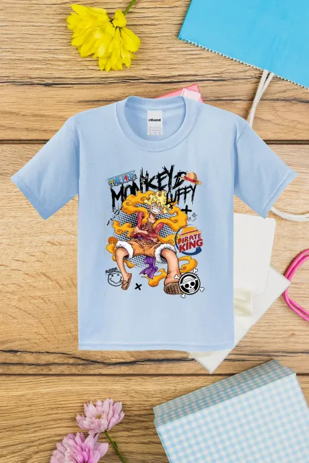 T-shirt imprimé OnePice Luffy pour enfants