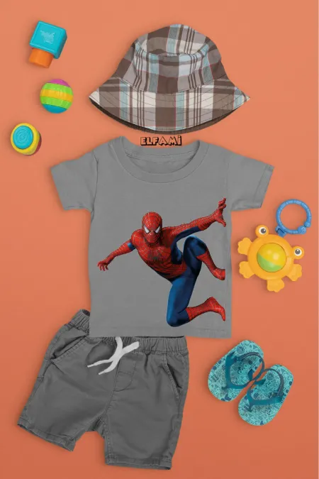T-shirt imprimé Spider-Man pour fille/garçon