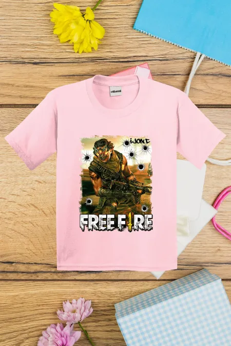 T-shirt imprimé pour enfants avec motif FreeFire
