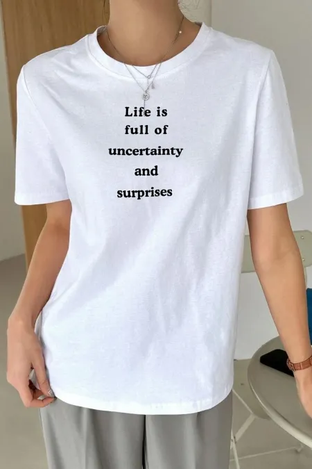 White Vintage Printed Oversized T-shirt