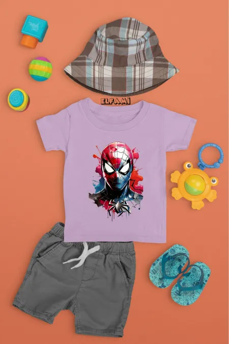 T-shirt imprimé Spider-Man pour fille/garçon