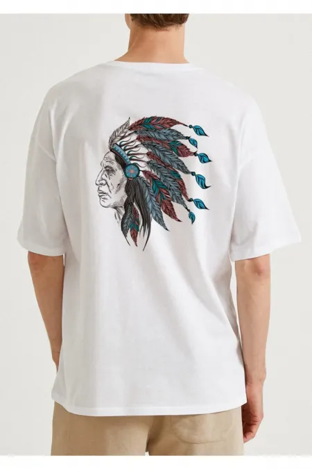 Native American Printed Oversized T-shirt