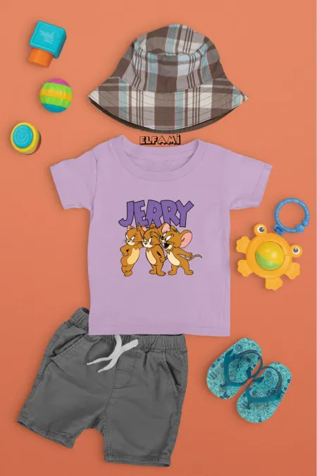 T-shirt imprimé Jerry Detail pour filles/garçons