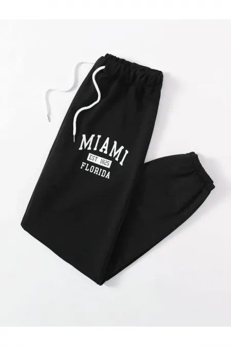 Miami Florida Baskılı Eşofman Altı