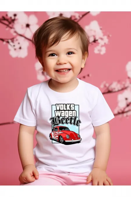 Arabalı Erkek Bebek T-shirt