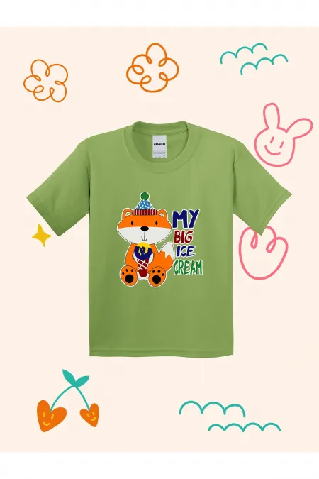 My Big Ice Cream Printed Kids T-shirt