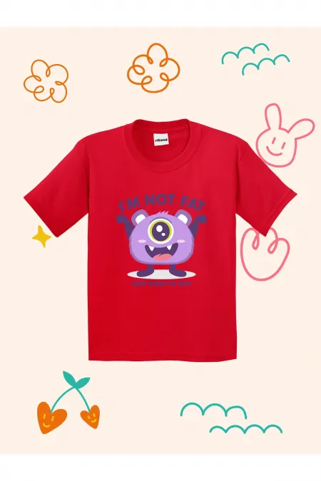 Cute Monster Design Printed Kids T-shirt