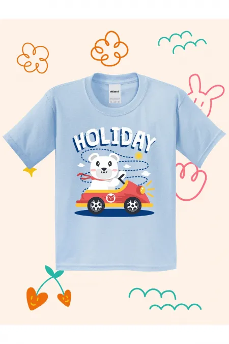 Holiday Teddy Bear Kids Print T-shirt