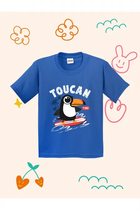 Toucan Time Design Printed Kids T-shirt