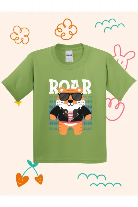 Roar Cute Lion Print Kids T-shirt