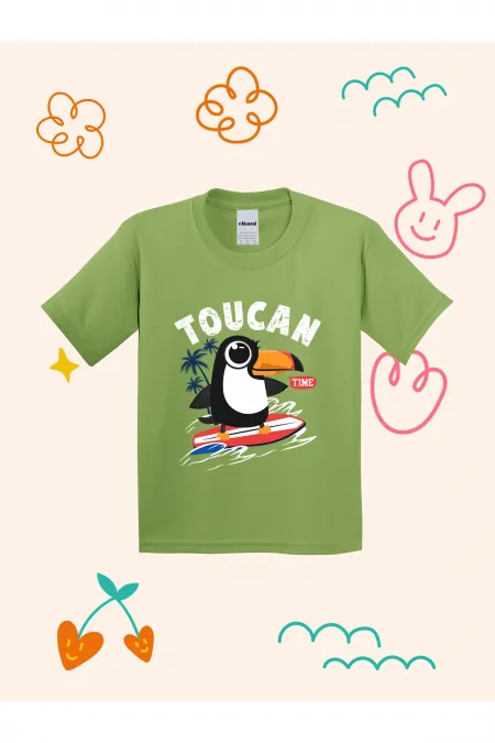 Toucan Time Design Printed Kids T-shirt