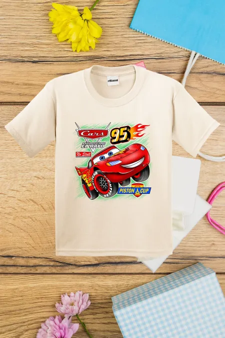 T-shirt imprimé Cars Lightning McQueen pour enfant