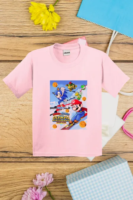 T-shirt imprimé Mario & Sonic pour enfants