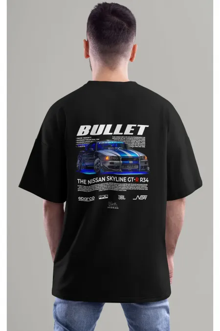 Unisex Men/Women BULLET Colorful Custom Printed Oversize Cotton Crew Neck T-Shirt T-Shirt