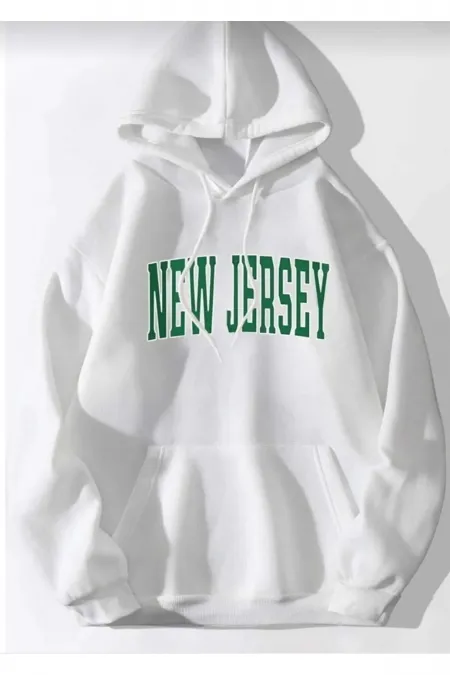New Jersey Printed White Sweater