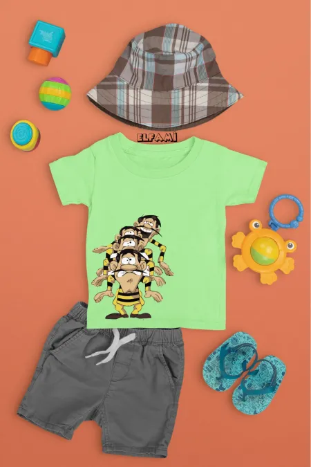 T-shirt imprimé Daltons pour filles/garçons