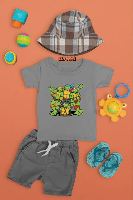 T-shirt imprimé Tortues Ninja pour fille/garçon