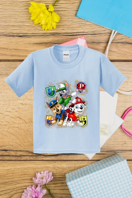 T-shirt imprimé pour enfants de l'équipe de sauvetage de la Pat' Patrouille