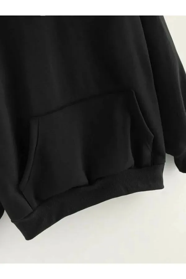 GREEN ALIEN PRINTED HOODED SWEATSHIRT