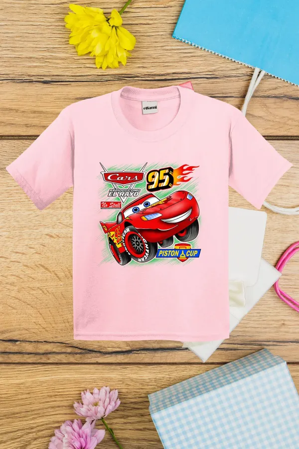T-shirt imprimé Cars Lightning McQueen pour enfant