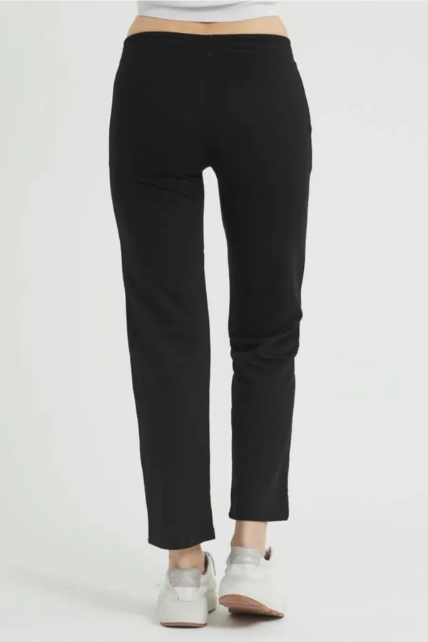 Women's Black Straight Leg Sweatpants