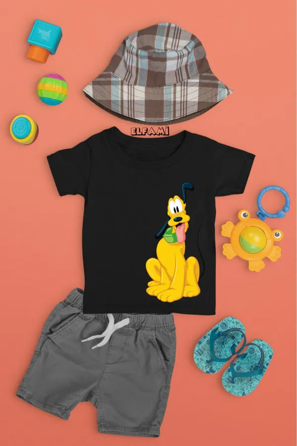 T-shirt imprimé chien mignon pour filles/garçons