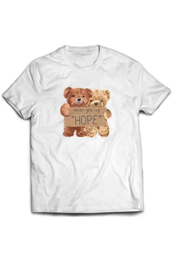 White Bear Hope Never Give Up T-Shirt
