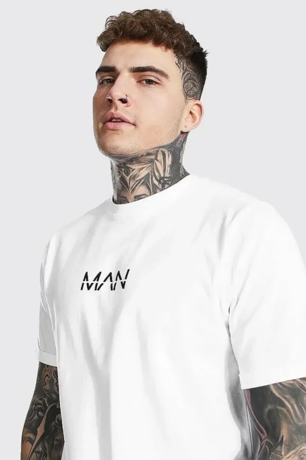 Erkek Beyaz Cras Man African Oversize Tshirt