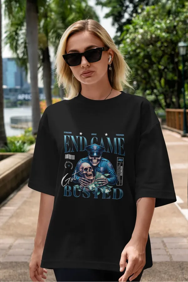 Unisex Men's/Women's END GAME Colorful Custom Printed Oversize Cotton Crew Neck T-Shirt
