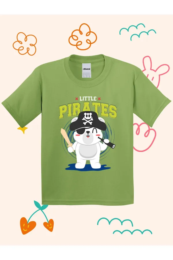 Küçük Korsan Köpekcik Baskılı Çocuk T-shirt