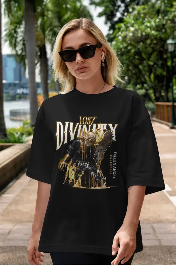 Unisex Men's/Women's FALLEN ANGEL Oversize Cotton Designer T-shirt