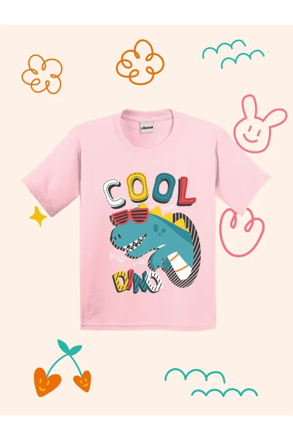 Cool Dino Tasarımlı Çocuk T-shirt