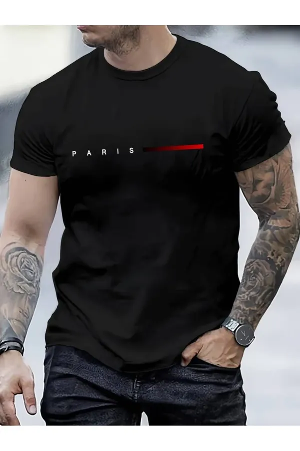 Unisex Oversize Fit Crew Neck Creative Text Printed T-Shirt