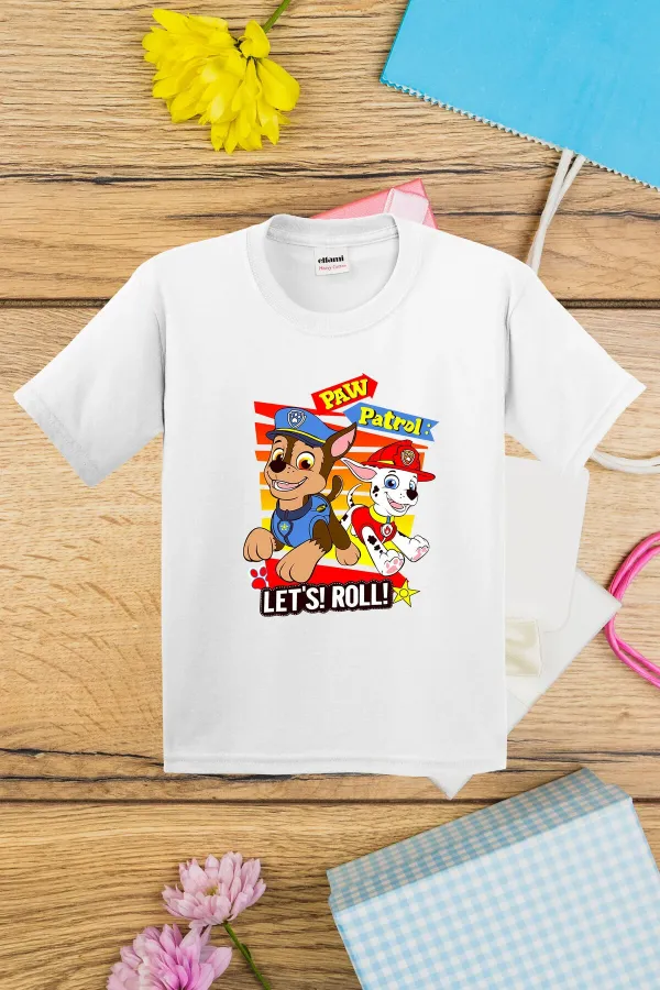 T-shirt imprimé Paw Patrol Let's Roll pour enfants