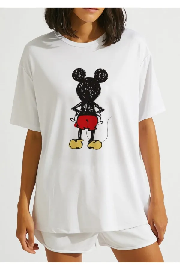Oversized T-shirt with Logo Pattern