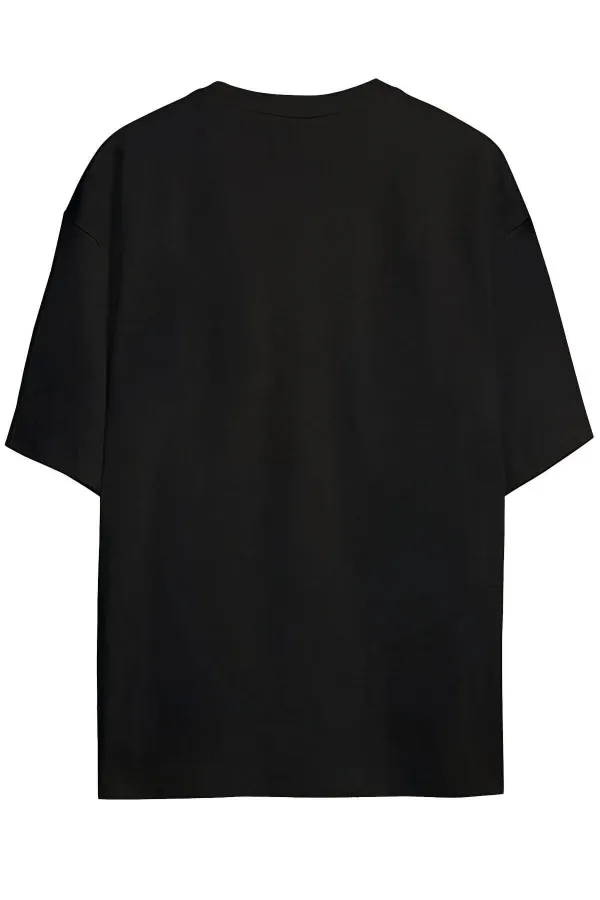 Future Printed Black Unisex Oversize T-shirt
