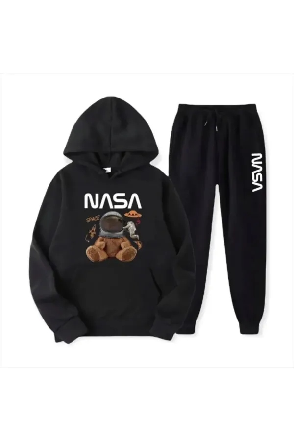 Unisex Nasa Sweatshirt Eşofman Alt Takım