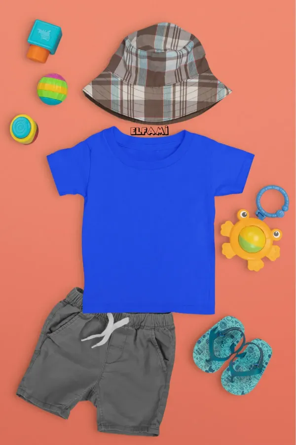 T-shirt de couleur unie pour filles/garçons