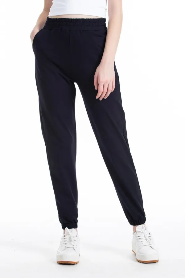 Women's Dark Navy Color Tracksuit Bottoms