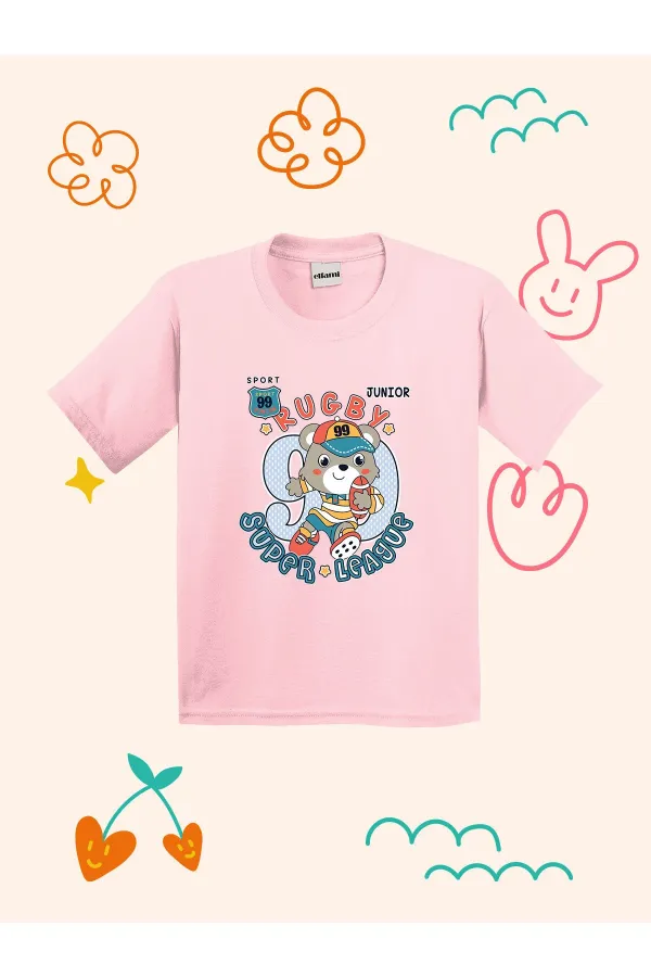 Rugby League Design Printed Kids T-shirt