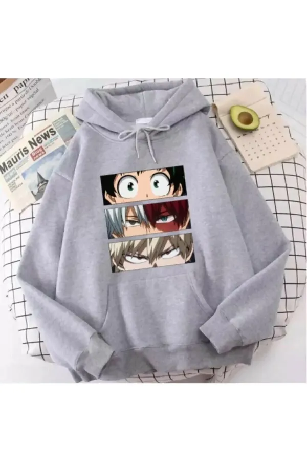 Trend Ahmet Unisex Anime Naruto My Hero Academia Kapüşonlu Sweatshirt Hoodie